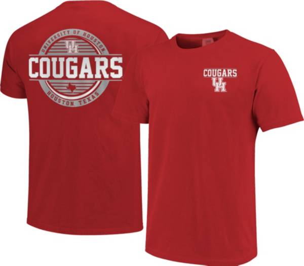 Image One Men's Houston Cougars Red Stamp T-Shirt