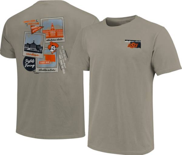 Image One Men's Oklahoma State Cowboys Grey Campus Polaroids T-Shirt