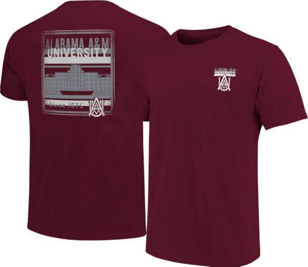 Image One Men's Alabama A&M Bulldogs Maroon Campus Buildings T-Shirt product image