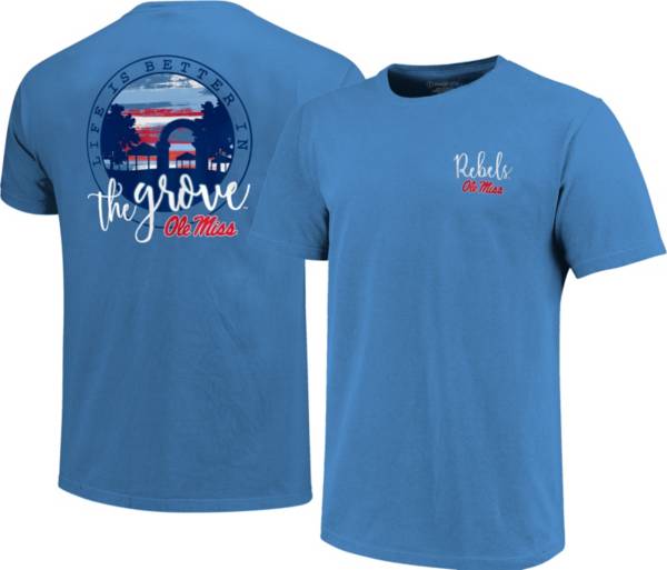 Image One Men's Ole Miss Rebels Blue Hyperlocal T-Shirt