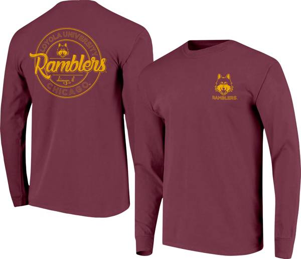 Image One Men's Loyola Chicago Ramblers Maroon Vintage Long Sleeve T-Shirt