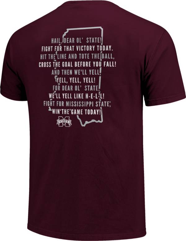 Image One Mississippi State Bulldogs Maroon Fight Song State T-Shirt