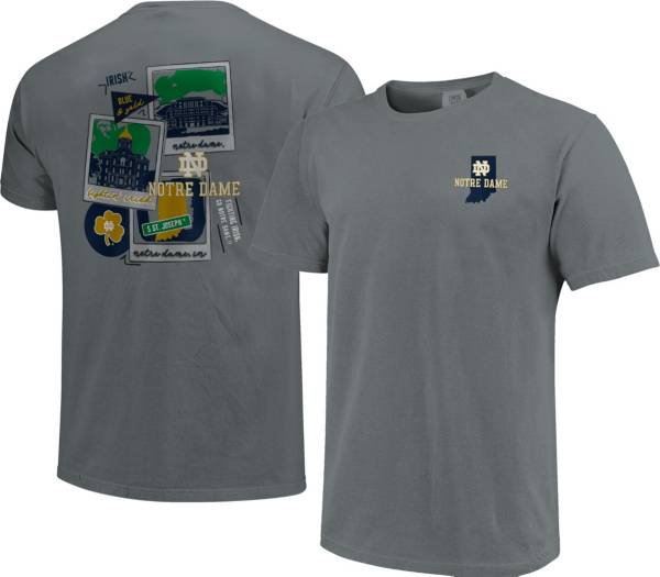 Image One Men's Notre Dame Fighting Irish Grey Campus Polaroids T-Shirt