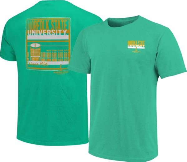Image One Men's Norfolk State Spartans Green Campus Buildings T-Shirt