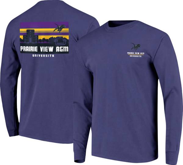 Image One Men's Prairie View A&M Panthers Purple Campus Skyline Long Sleeve T-Shirt