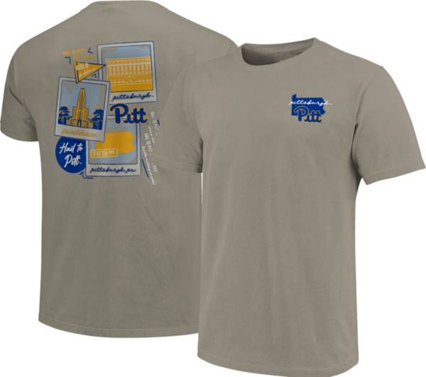 Image One Men's Pitt Panthers Grey Campus Polaroids T-Shirt