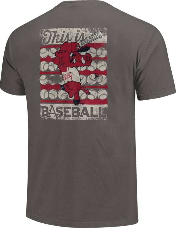 Image One Arkansas Razorbacks Grey Bats & Balls T-Shirt