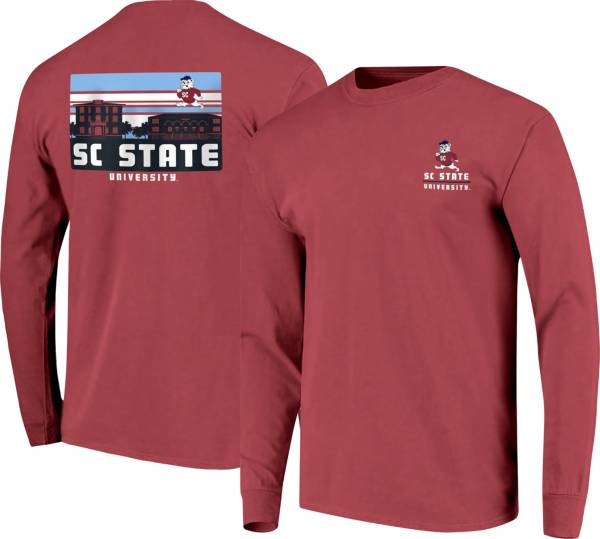 Image One Men's South Carolina State Bulldogs Garnet Campus Skyline Long Sleeve T-Shirt