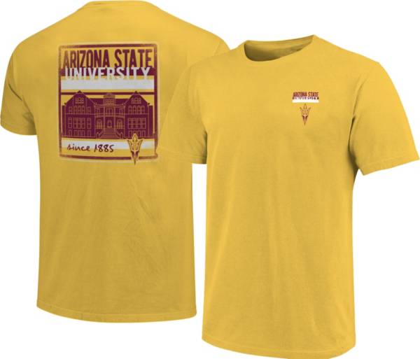 Image One Men's Arizona State Sun Devils Gold Campus Buildings T-Shirt
