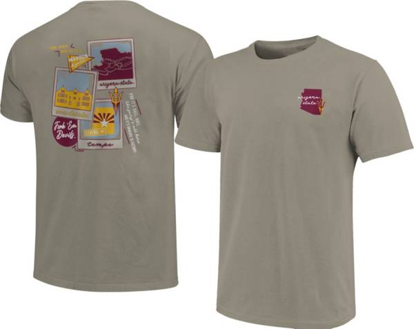 Image One Men's Arizona State Sun Devils Grey Campus Polaroids T-Shirt