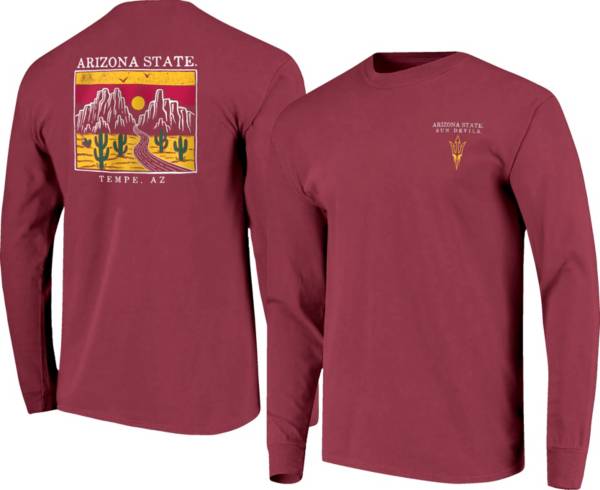 Image One Men's Arizona State Sun Devils Maroon Hyperlocal Long Sleeve T-Shirt