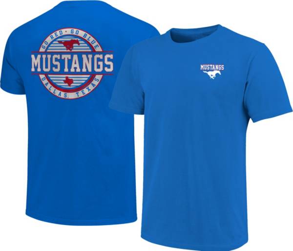 Image One Men's Southern Methodist Mustangs Blue Hyperlocal T-Shirt