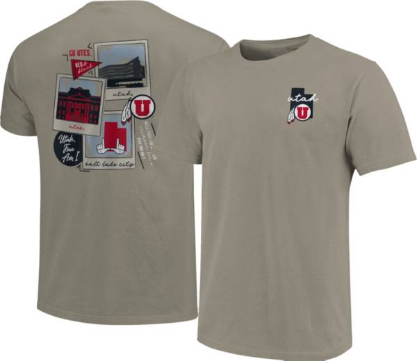 Image One Men's Utah Utes Grey Campus Polaroids T-Shirt