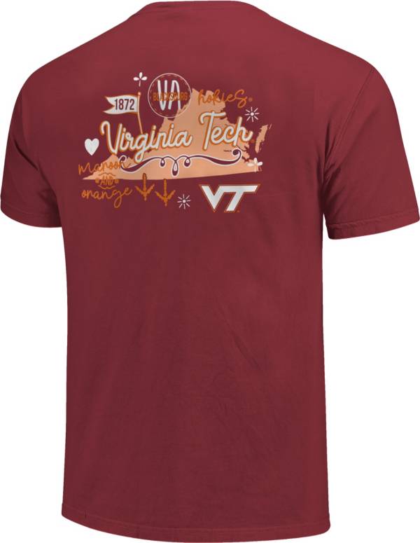 Image One Virginia Tech Hokies Maroon State Doodles T-Shirt