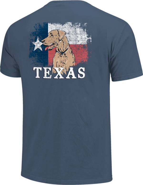 Image One Men's Texas Dog & State Flag Graphic T-Shirt