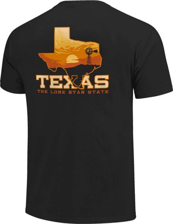 Image One Men's Texas State Windmill Scene Graphic T-Shirt