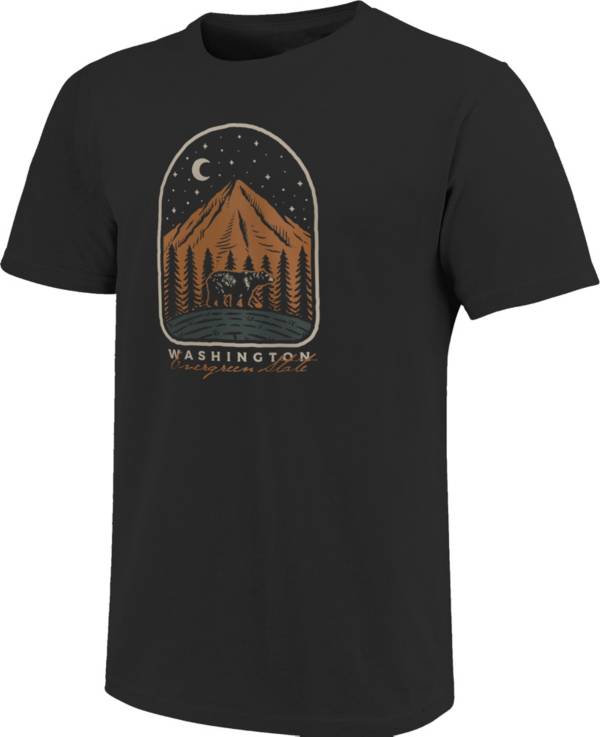 Image One Men's Washington Midnight Camping Arch Graphic T-Shirt