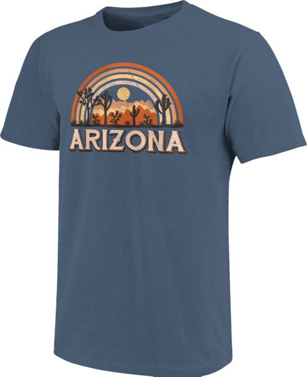 Image One Men's Arizona Desert Rainbow Sunset Graphic T-shirt