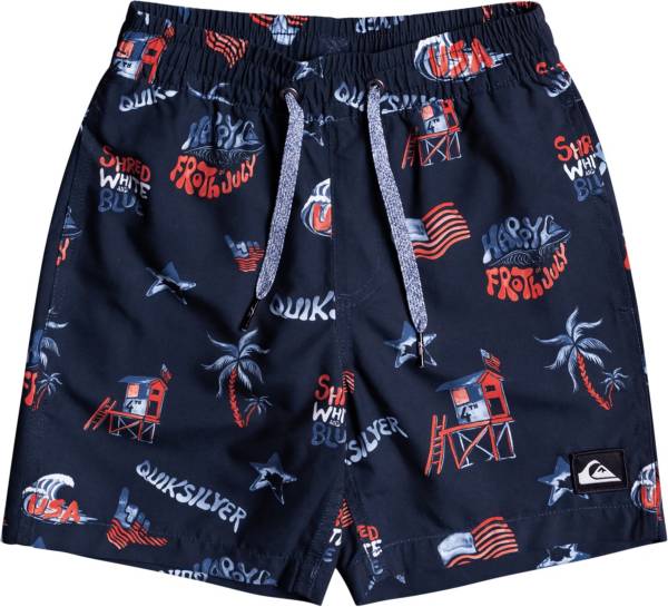 Quiksilver Boys' 4th of July 13” Recycled Volley Shorts