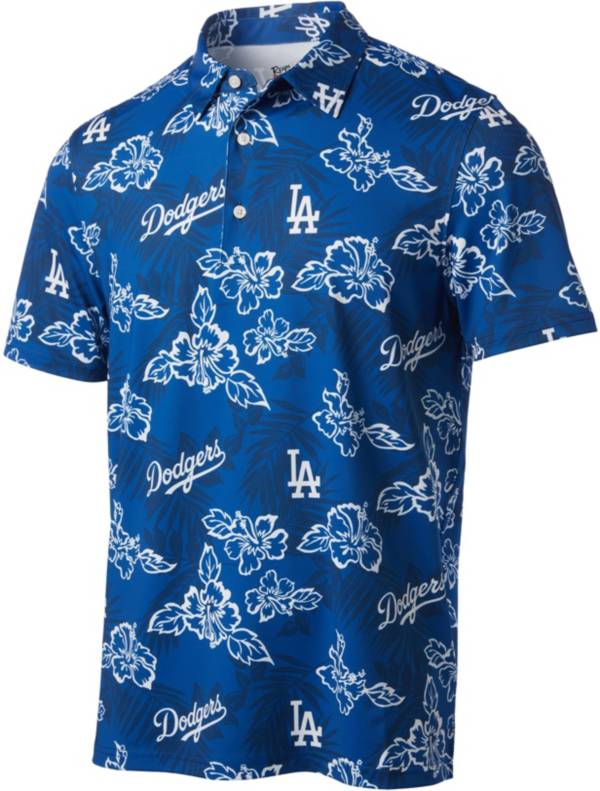 Reyn Spooner Men's Los Angeles Dodgers Blue Aloha Performance Polo product image