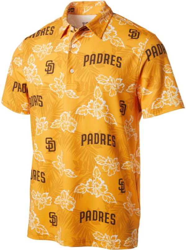 Reyn Spooner Men's San Diego Padres Yellow Aloha Performance Polo