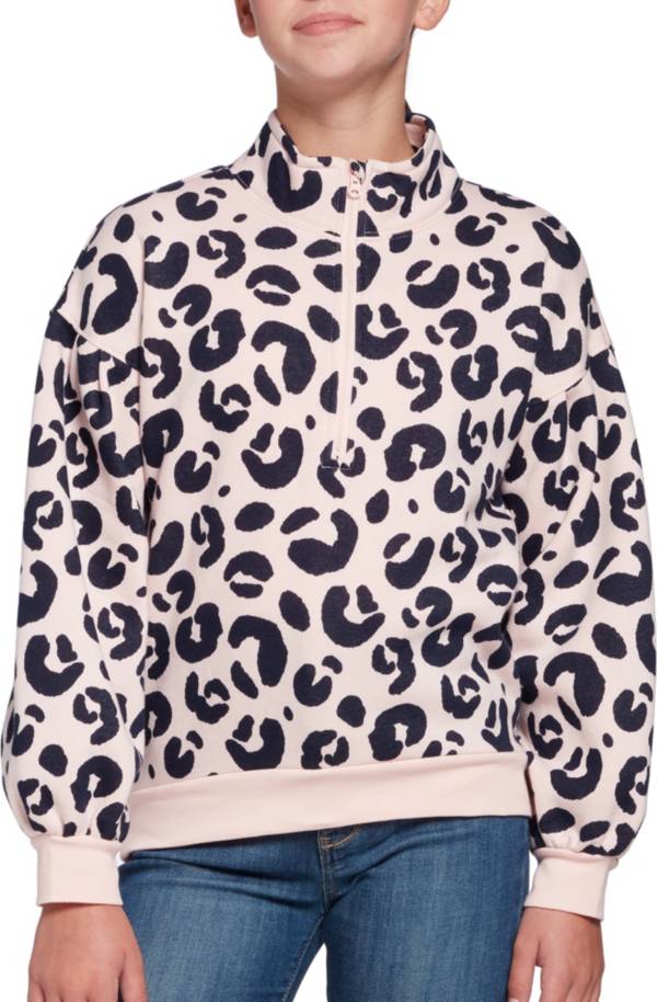 DSG Girls' Fleece 1/4 Zip Printed Jacket