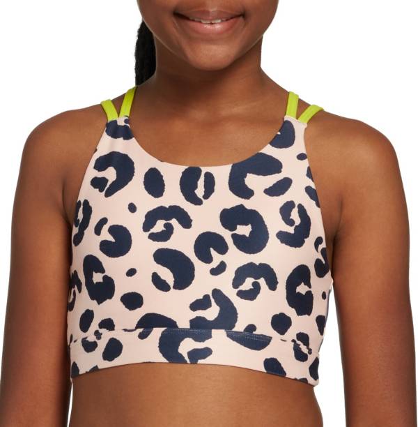 DSG Girls' Performance High Neck Printed Sports Bra