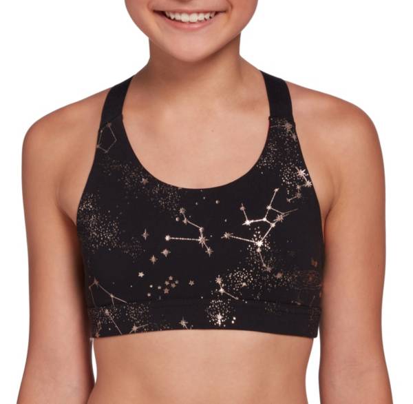 DSG Girls' Aspire Foil Constellation Print Sports Bra