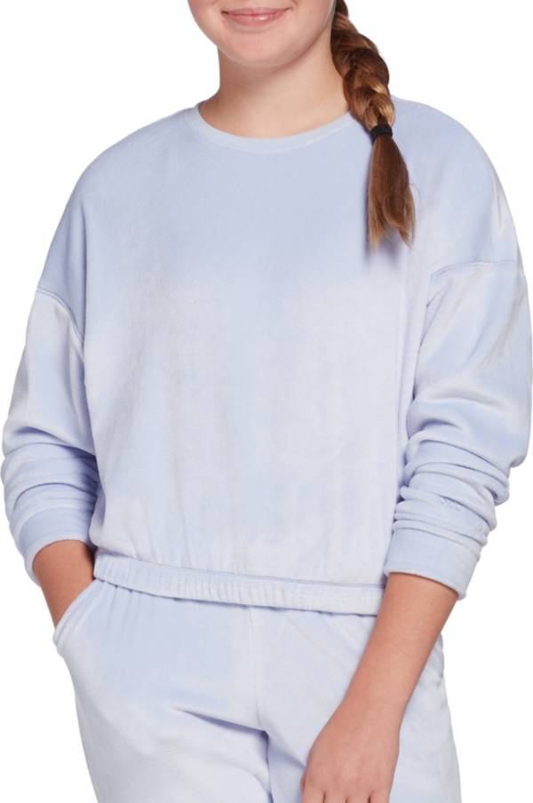 DSG Girls' Velour Crewneck Sweatshirt