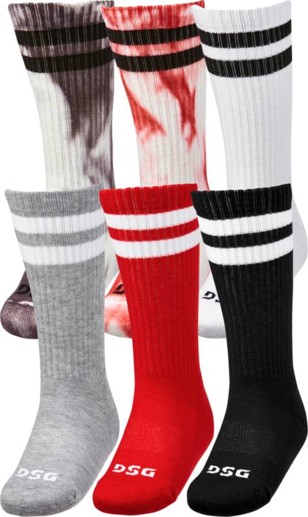 DSG Boys' Athletic Crew Socks Multicolor 6-Pack