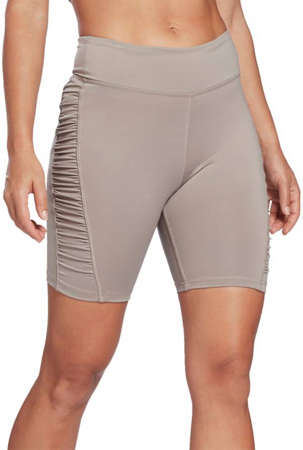 Reebok Women's Ruched High Rise Legging Shorts