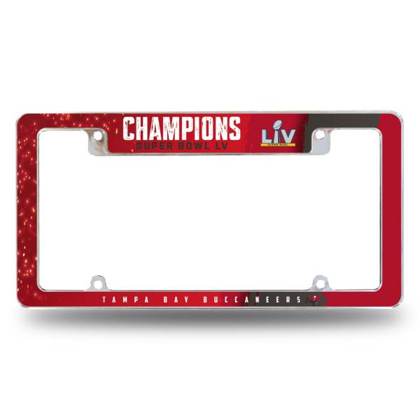 Rico Super Bowl LV Champions Tampa Bay Buccaneers Chrome License Plate Frame