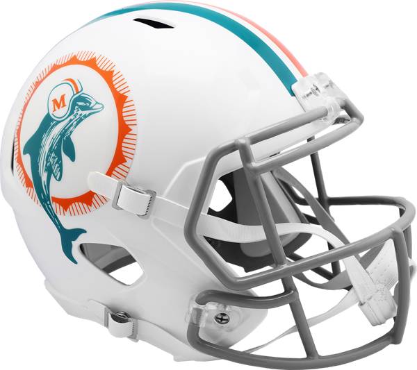 Riddell Miami Dolphins Speed Replica 1972 Throwback Football Helmet