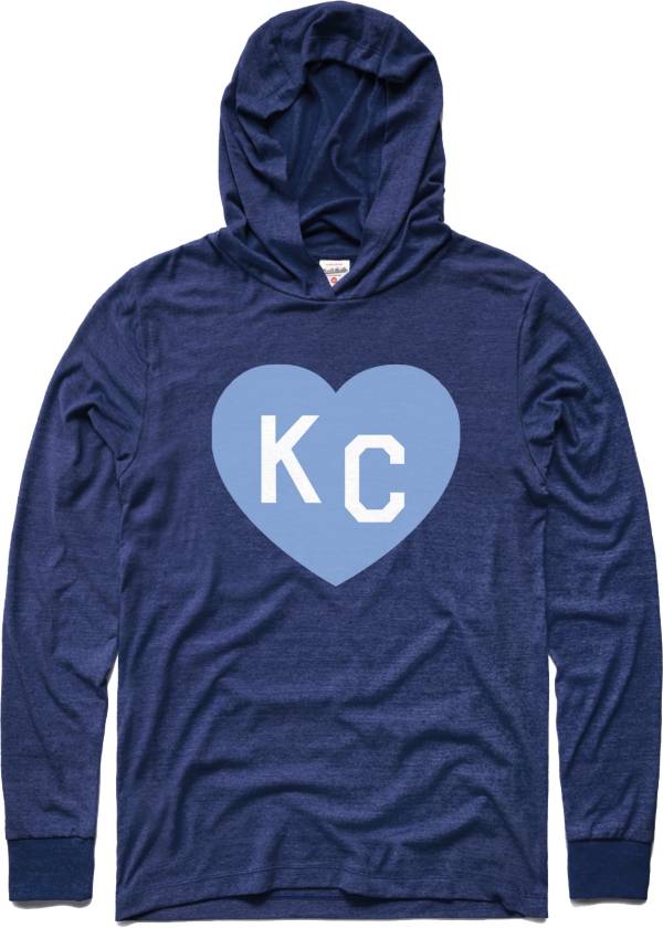 Charlie Hustle KC Heart Vintage Blue Pullover Hoodie Shirt product image