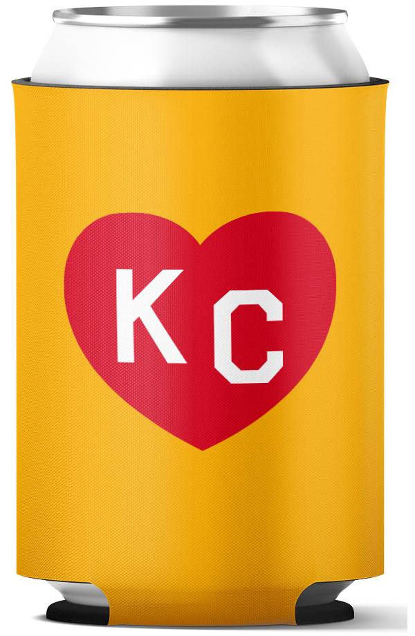 Charlie Hustle KC Heart Gold Flat Can Koozie