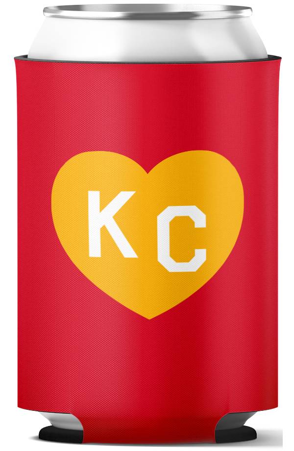 Charlie Hustle KC Heart Red Flat Can Koozie