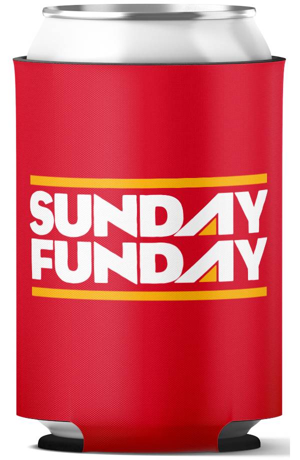 Charlie Hustle Sunday Funday Red Flat Can Koozie