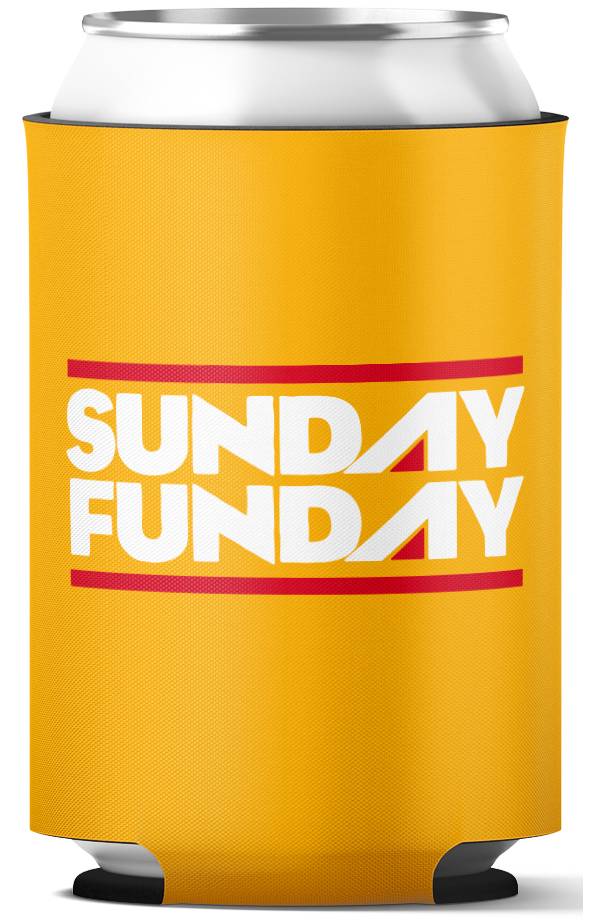 Charlie Hustle Sunday Funday Yellow Flat Can Koozie