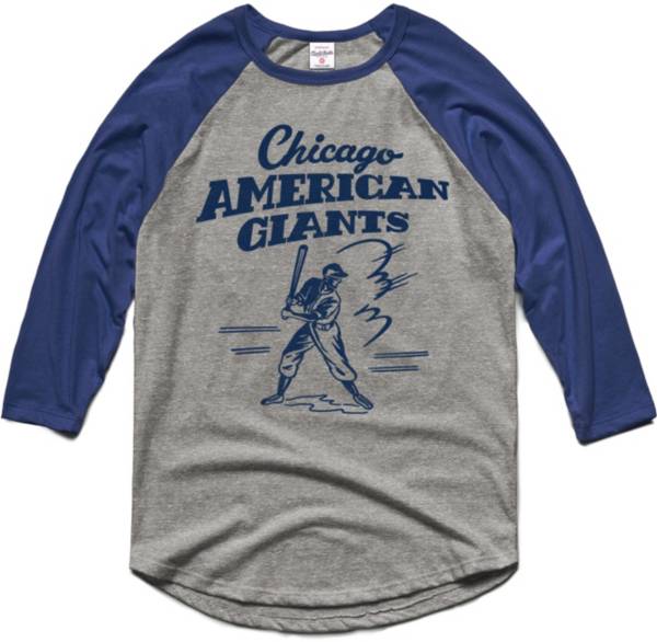 Charlie Hustle Chicago American Giants Grey Museum Raglan ¾ Sleeve T-Shirt product image