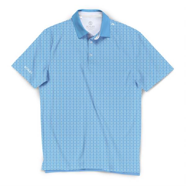 SCALES Men's Nautical Sail Golf Polo