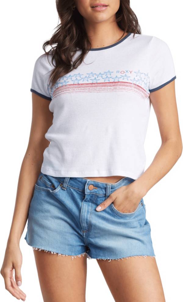 Roxy Women's Americana Stars and Stripes Short Sleeve Graphic T-Shirt product image
