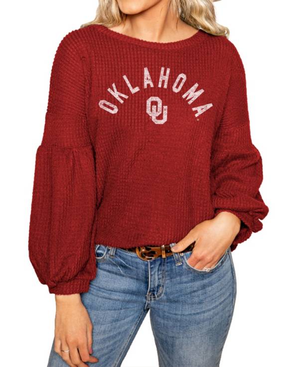 Gameday Couture Oklahoma Sooners Crimson Bubble Long Sleeve Shirt