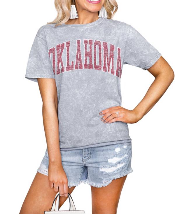 Gameday Couture Oklahoma Sooners Grey Acid Wash T-Shirt