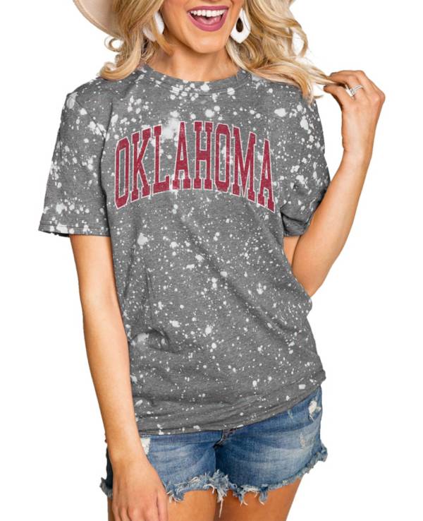 Gameday Couture Oklahoma Sooners Grey Bleached T-Shirt