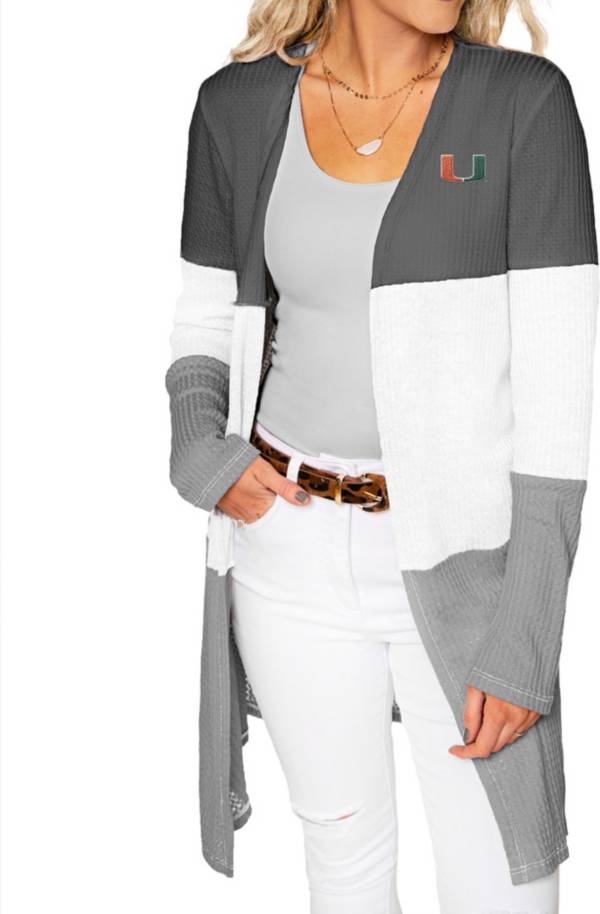 Gameday Couture Miami Hurricanes Grey Colorblock Cardigan product image