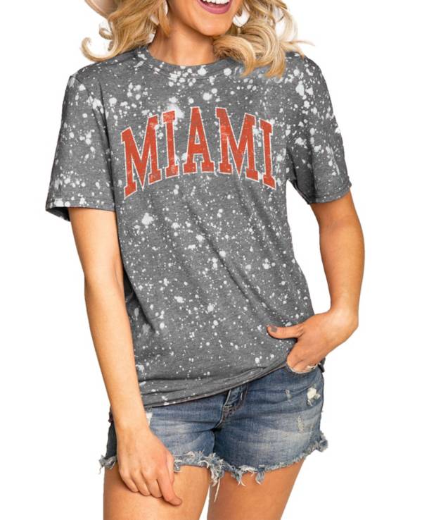 Gameday Couture Miami Hurricanes Grey Bleached T-Shirt