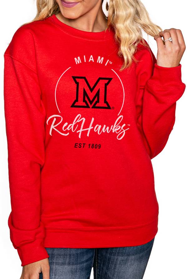Gameday Couture Women's Miami RedHawks Red ‘For the Home Team' Perfect Cozy Crew Pullover Sweatshirt product image