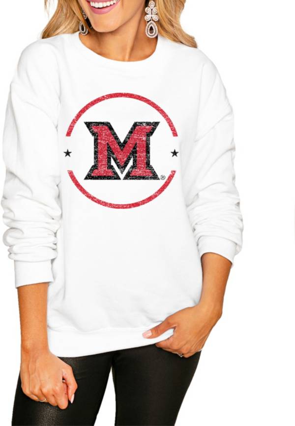 Gameday Couture Women's Miami RedHawks White Perfect Cozy Crew Pullover Sweatshirt