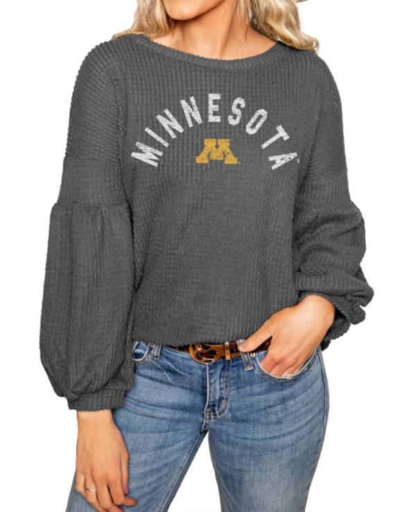 Gameday Couture Minnesota Golden Gophers Grey Bubble Long Sleeve Shirt