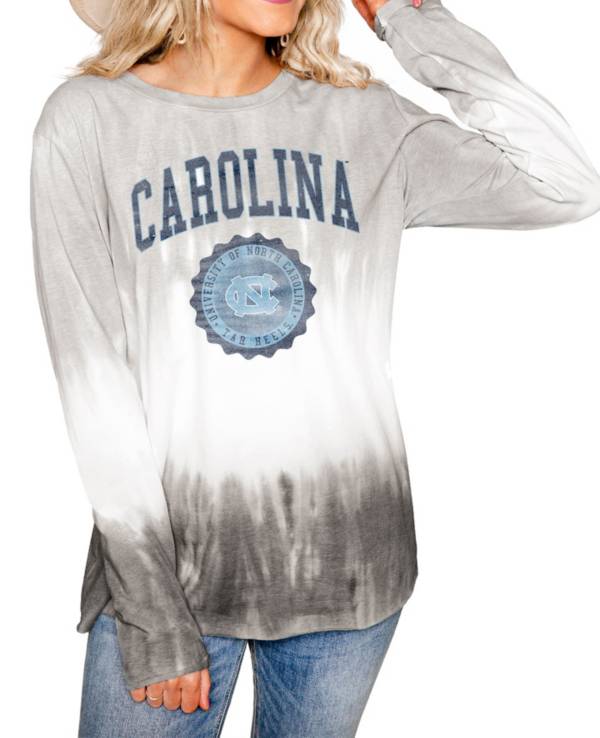 Gameday Couture North Carolina Tar Heels White Dip Dye Long Sleeve T-Shirt